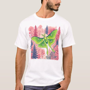 Luna-Motte rosa Wald T-Shirt