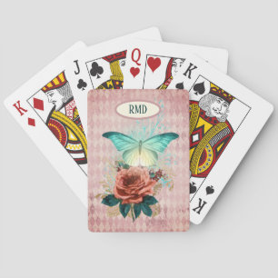 Luna-Motten-Blumenstrauß individuell angepasst Spielkarten
