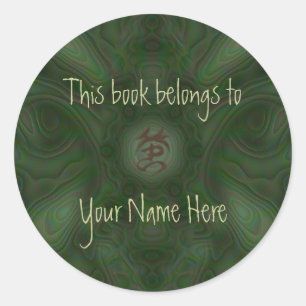 Luna-Motten-Mandala Runder Aufkleber