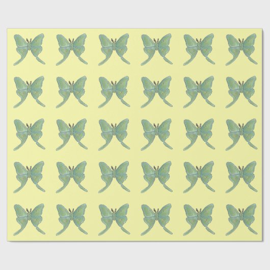 Luna-Motten-MattPackpapier, 30" x 6' Geschenkpapier (Flach)