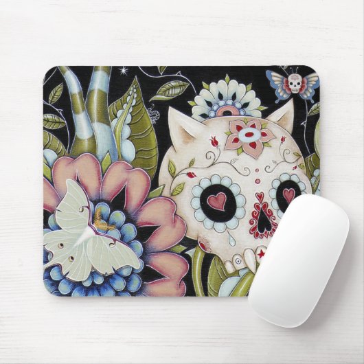 Luna-Motten-MiezekatzeScull Mousepad (Mit Mouse)