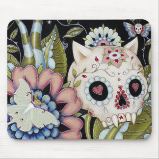 Luna-Motten-MiezekatzeScull Mousepad