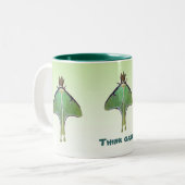 Luna-Motten-Tag der Erde Zweifarbige Tasse (Vorderseite Links)