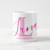 Luna Name Bedeutung Monogramm Jumbo-Tasse (Vorderseite)