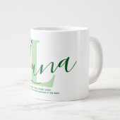 Luna Name Bedeutung Monogramm Jumbo-Tasse (Vorderseite Rechts)