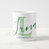 Luna Name Bedeutung Monogramm Jumbo-Tasse (Vorderseite)