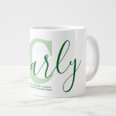 Luna Name Bedeutung Monogramm Jumbo-Tasse (Vorderseite Rechts)