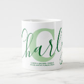 Luna Name Bedeutung Monogramm Jumbo-Tasse (Vorderseite)