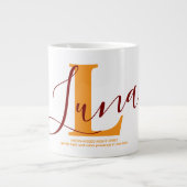 Luna Namensbedeutung Monogramm Jumbo-Tasse (Vorderseite)