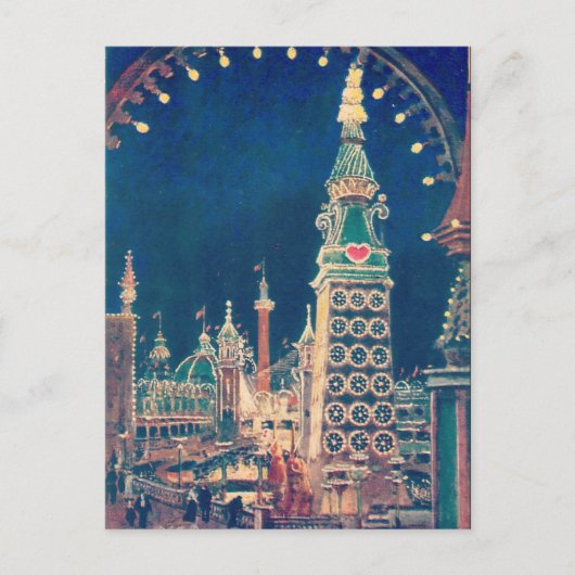 Luna Park Coney Island Postkarte (Vorderseite)