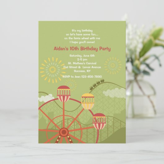 Luna Park Einladung (Stehend Vorderseite)