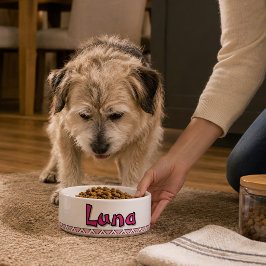 "LUNA" PERSONALISIERE 25 OZ. KERAMIK-HAUSTIER NAPF