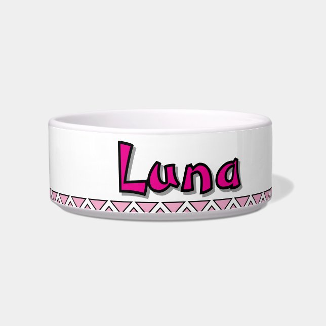 "LUNA" - PERSONALIZED CERAMIC PET BOWL NAPF (Links)