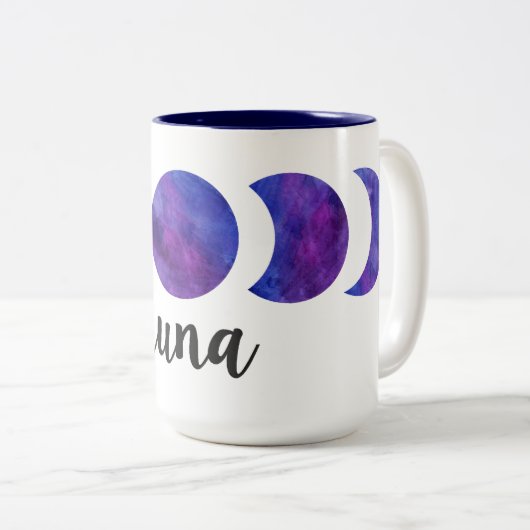Luna Phase Kaffeepause Tasse (VorderseiteRechts)