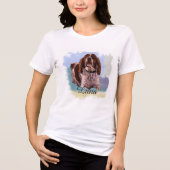 “Luna” – Portrait of a Dog - Personalize Yours Tri-Blend Shirt (Vorderseite)