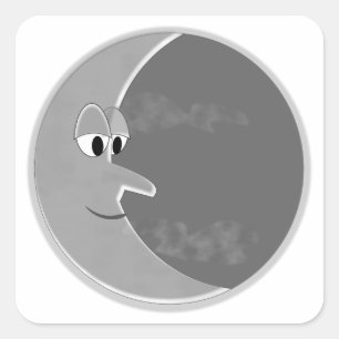 Luna Quadratischer Aufkleber