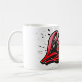 Luna red Heart Graffiti Tasse Kaffeetasse (Links)