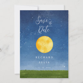 LUNA Save the Date Einladung / Aquarellmond