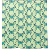 Luna-Schmetterlingsinsekt-Blau Duschvorhang (Vorderseite)