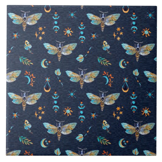 Luna-Schmetterlingsmuster Fliese (Vorderseite)