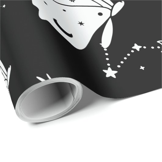 Luna-Schmetterlingsmuster Geschenkpapier (Rolleneckpunkt)