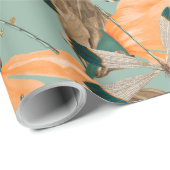 Luna-Schmetterlingsmuster Geschenkpapier (Rolleneckpunkt)