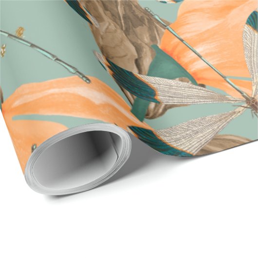 Luna-Schmetterlingsmuster Geschenkpapier (Rolleneckpunkt)