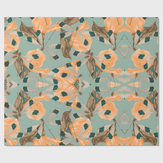 Luna-Schmetterlingsmuster Geschenkpapier (Flach)