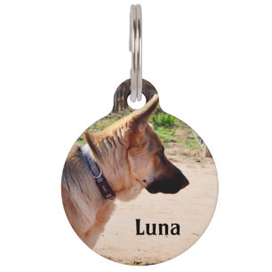 Luna The German Shepherd, Pet Tag, Haustiermarke