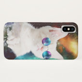 Luna the Space Cat iPhone X Case (Rückseite (Horizontal))