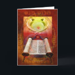 Luna Torah Feiertagskarte<br><div class="desc">Grußkarte mit jüdischem Symbolismus</div>