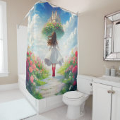 Luna und das Cloud Castle - Bezaubernde Duschkurta Duschvorhang (Beispiel)