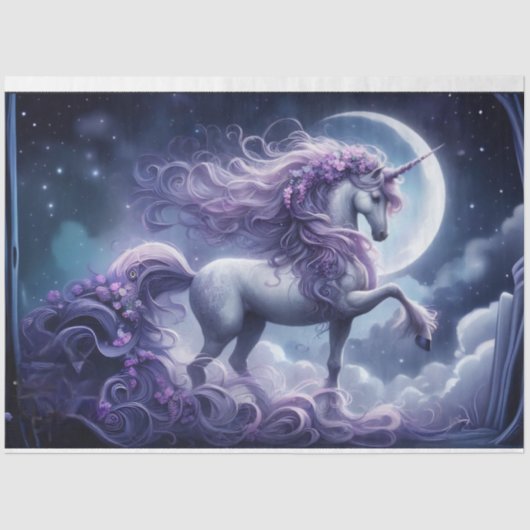Luna Unicorn Tissue Paper Seidenpapier (Vorderseite)
