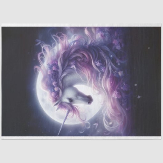 Luna Unicorn Tissue Paper Seidenpapier (Vorderseite)