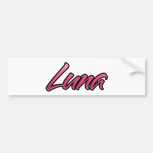 Luna verblasst pink Aufkleber Sticker Autoaufkleber (Vorne)