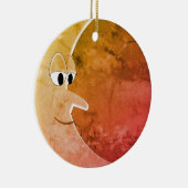 Luna Vintag Moon Zeichnend Keramik Ornament (Rechts)