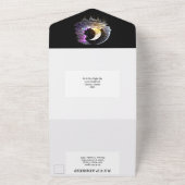 Luna Vollmond Crescent Himmelssystical elegant All In One Einladung (Außenbereich)