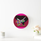 Luna Wolfwoman Runde Wanduhr (Zuhause)