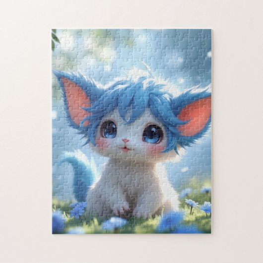 Lunabu in the Blue Meadow Jigsaw Puzzle (Vertikal)