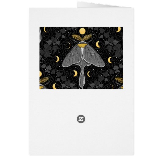 Lunamotte, Mondphasen und Efeu-Damast-Muster (Hinten)