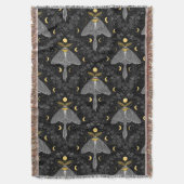 Lunamotte, Mondphasen und Efeu-Damast-Muster Decke (Vorderseite Vertikal)