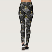 Lunamotte, Mondphasen und Efeu-Damast-Muster Leggings (Rückseite)