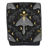 Lunamotte, Mondphasen und Efeu-Damast-Muster Rucksack (Vorderseite)