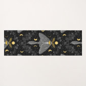 Lunamotte, Mondphasen und Efeu-Damast-Muster Yogamatte (Rückseite (Horizontal))