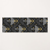 Lunamotte, Mondphasen und Efeu-Damast-Muster Yogamatte (Vorderseite (Horizontal))