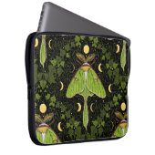 Lunamotten, Mondphasen und Efeu-Damast 2 Laptopschutzhülle (Vorne Rechts)