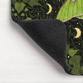 Lunamotten, Mondphasen und Efeu-Damast 2 Mousepad (Ecke)