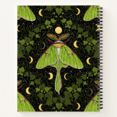 Lunamotten, Mondphasen und Efeu-Damast 2 Notizblock (Rückseite)