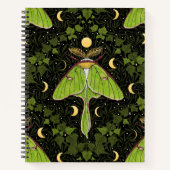 Lunamotten, Mondphasen und Efeu-Damast 2 Notizblock (Vorderseite)