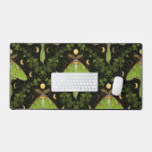 Lunamotten, Mondphasen und Efeu-Damast 2 Schreibtischunterlage (Tastatur & Maus)